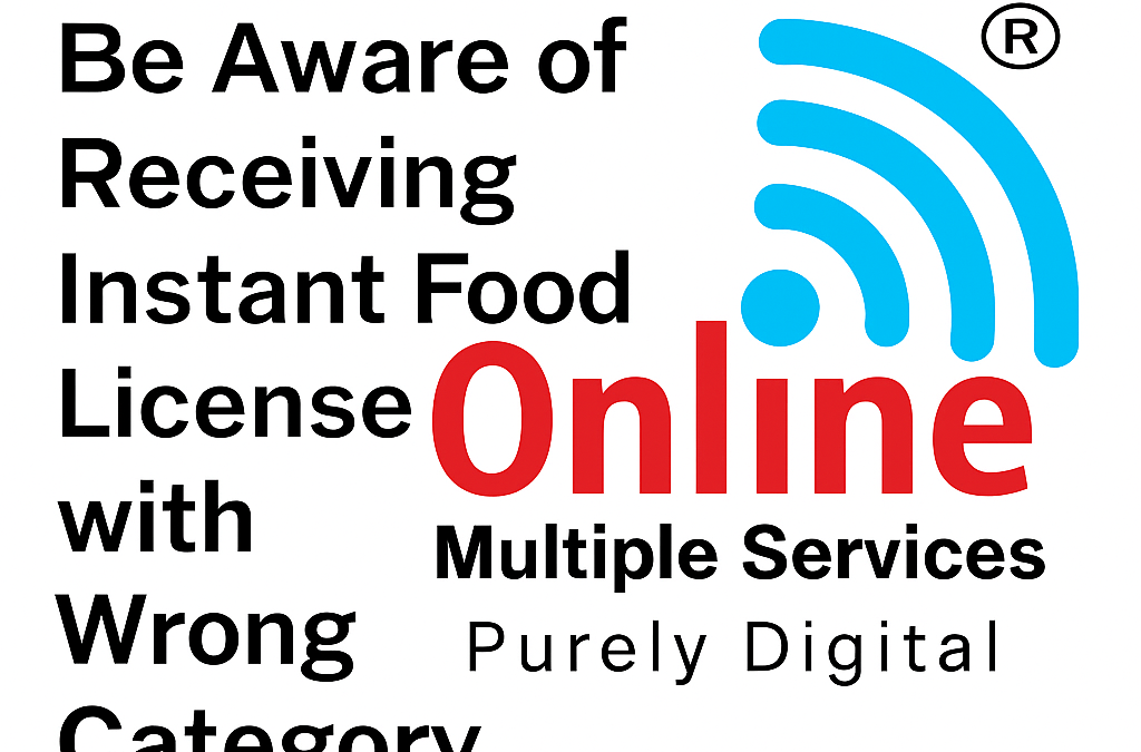 🧾 Why Choosing the Right Food License Category Matters | Online Multiple Services®
